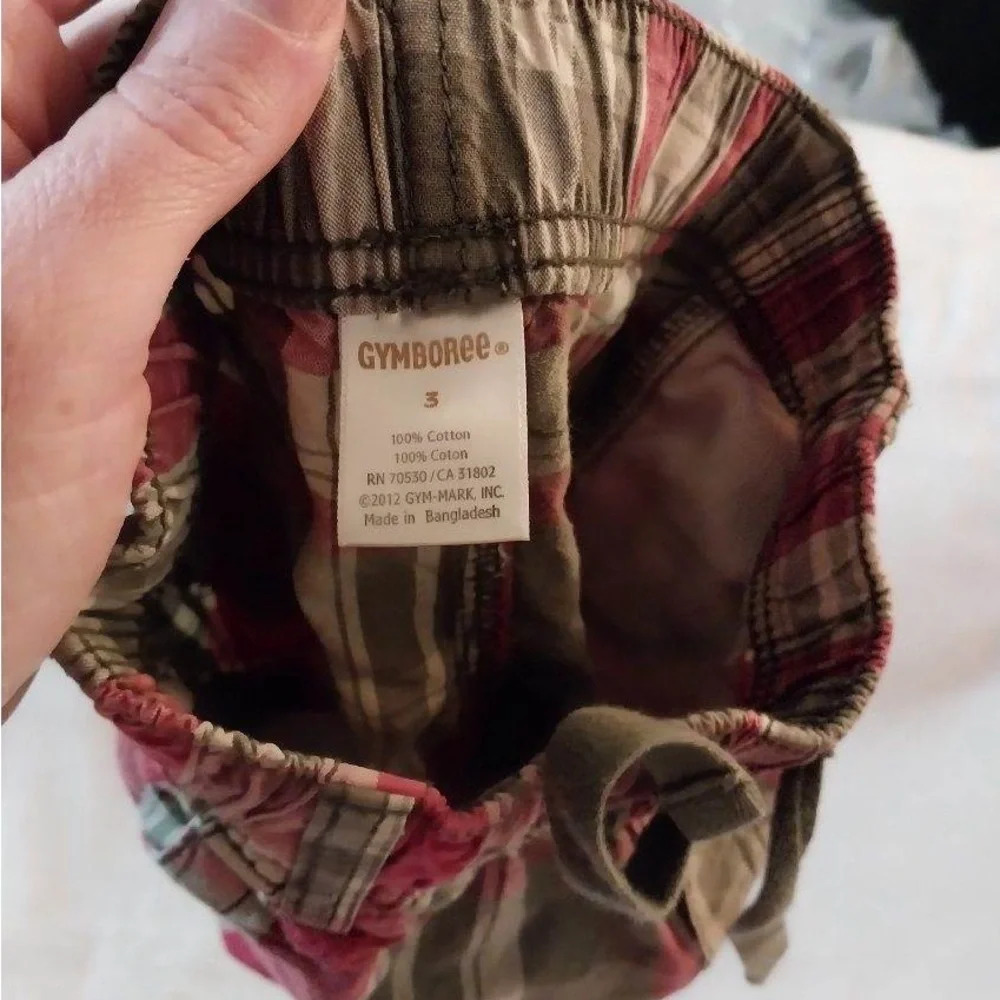 DJ* Boys Gymboree Plaid Cargo Shorts - Picture 2 of 2